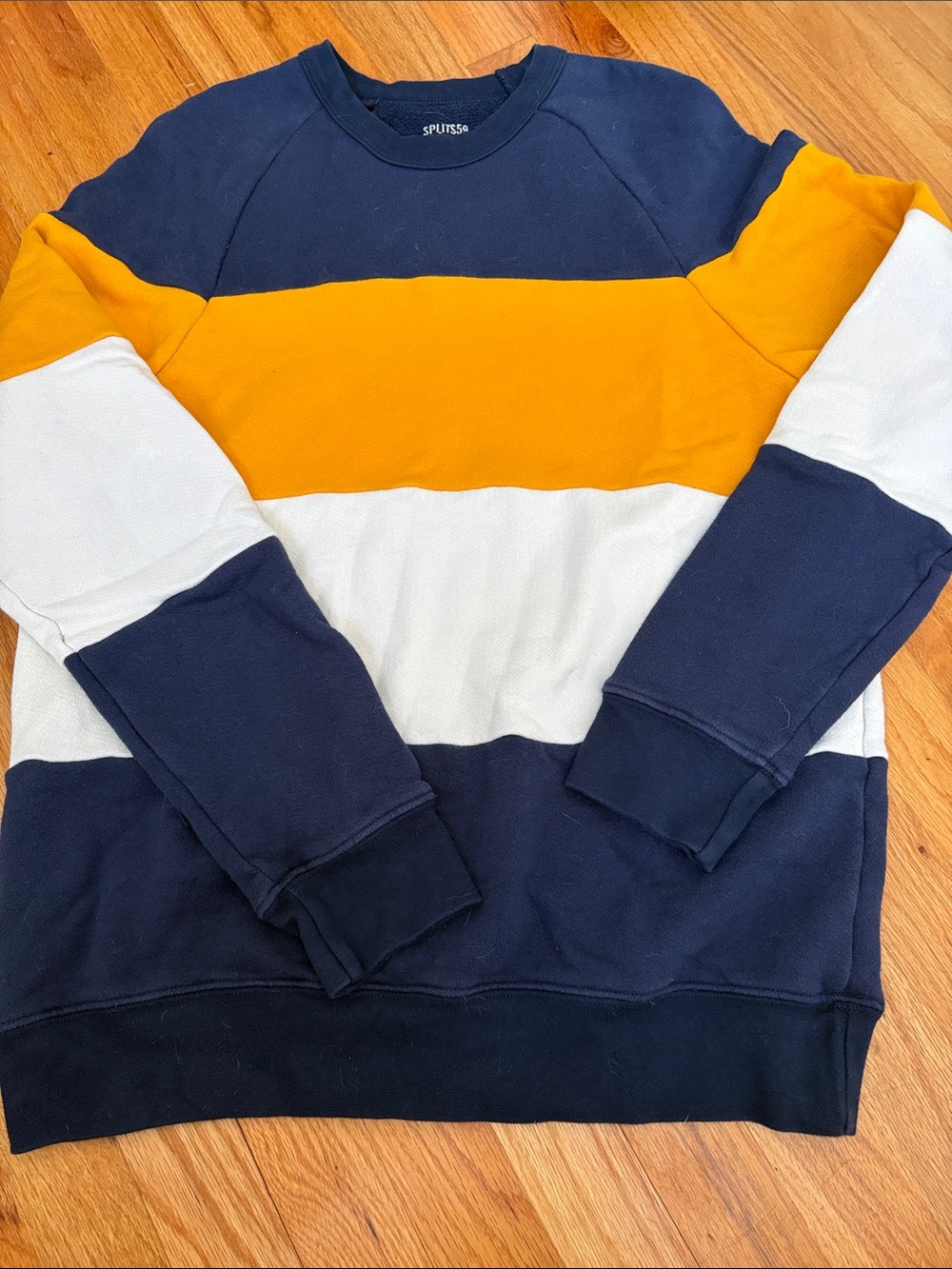 Splits59 Navy, Mustard & White Colorblock Crewneck